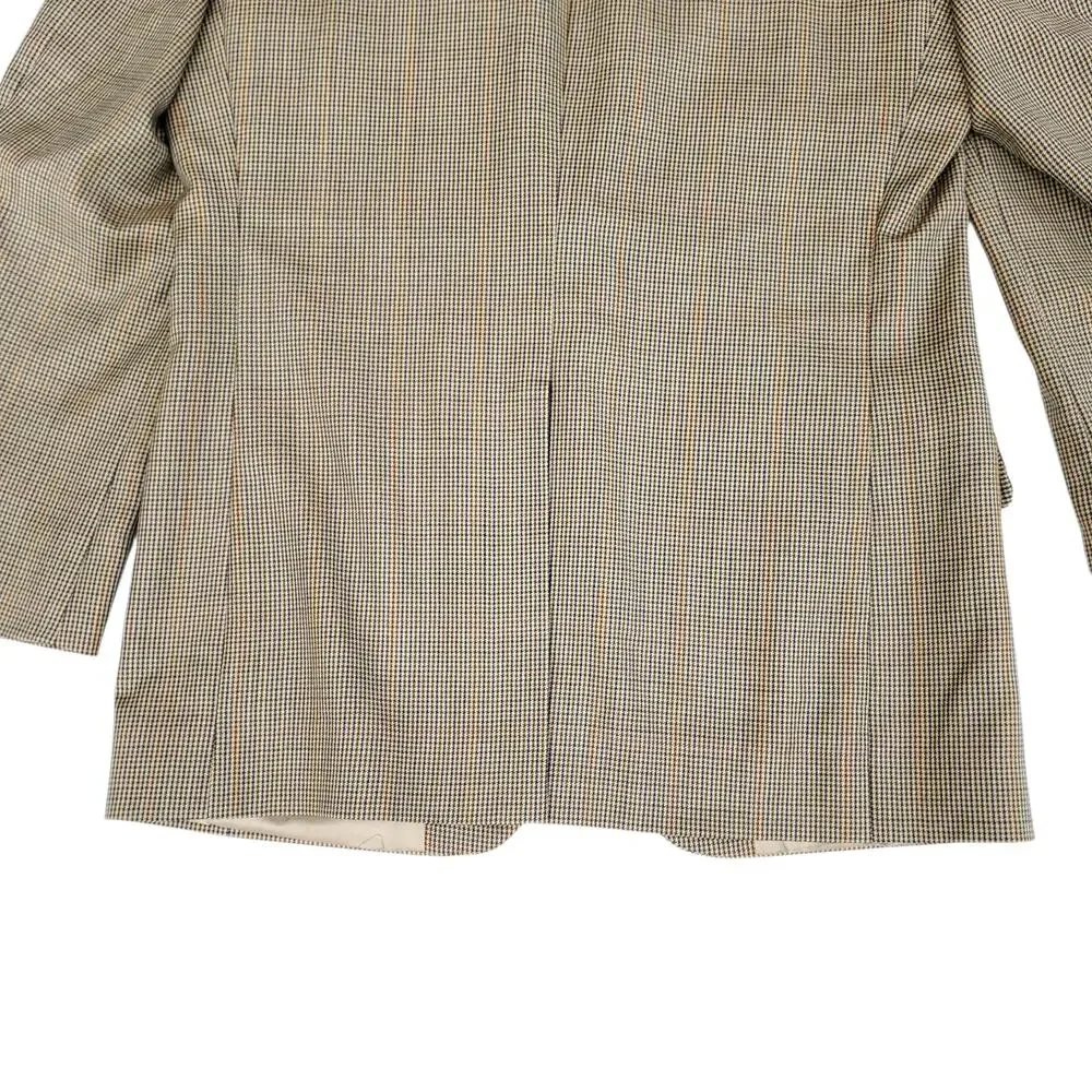 Vintage Bill Blass Ivy Prep Wool Houndstooth Blazer Jacket Sport Coat 38R? 40R?